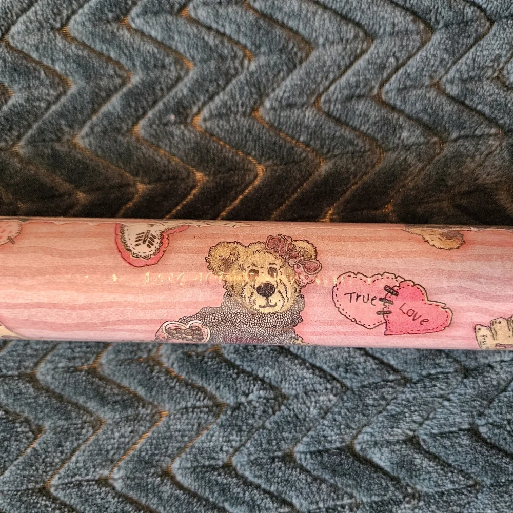 Boyds Bears Gift Wrap 2 Rolls 1997 Pink Striped by Sunrise